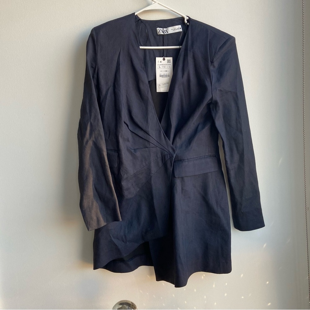 Navy blue Zara blazer dress Size Large